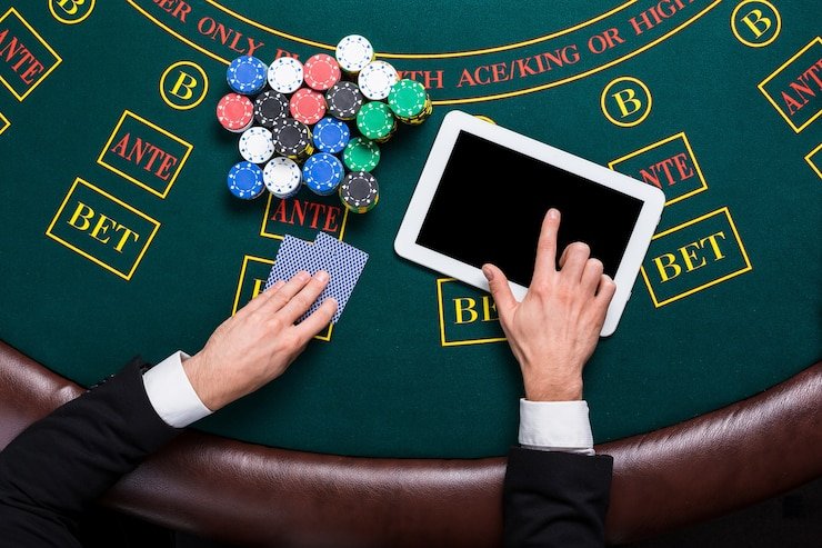 Free Bet Blackjack table on win79 showing dealer, player hands, and free bet indicators